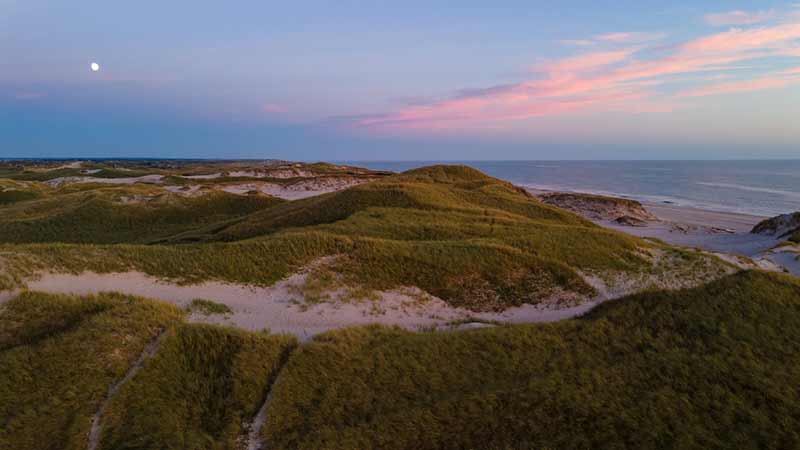 Paesaggio naturale lungo la costa danese