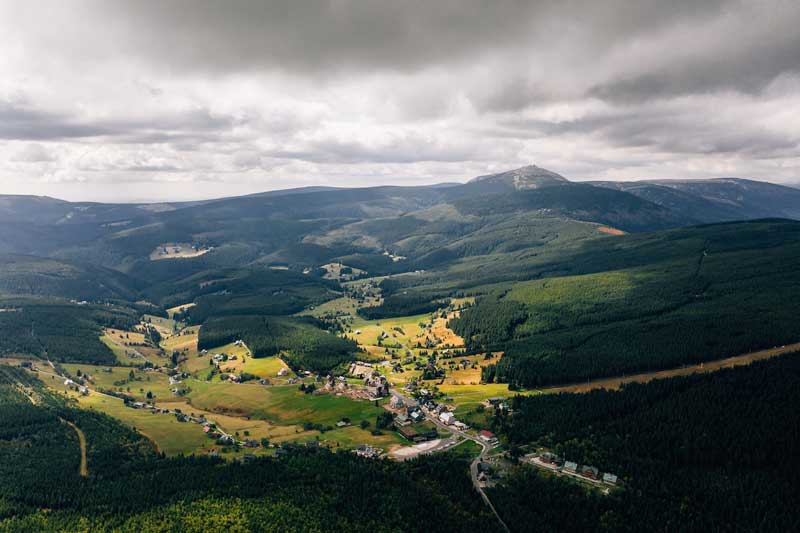 Paesaggio naturale nella regione di Hradec Králové, Repubblica Ceca