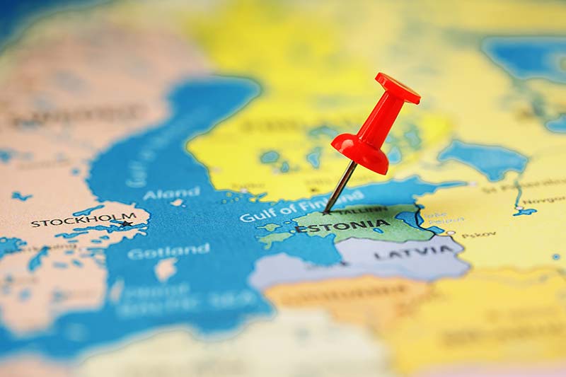 Posizione di Estonia in Europa