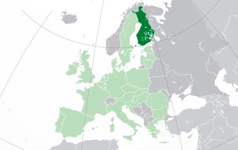 Situazione geografica Finlandia