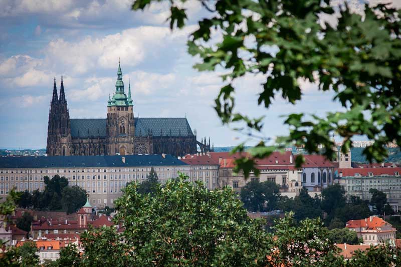 Vista di un edificio storico a Praga, Repubblica Ceca