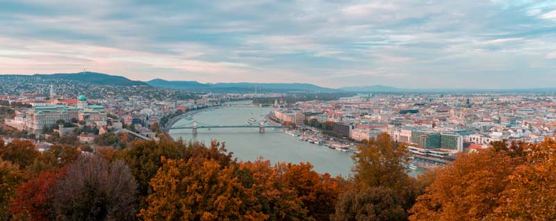 Vista panoramica della splendida città di Budapest