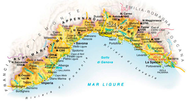 Mappa Liguria