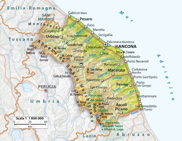 Mappa Marche