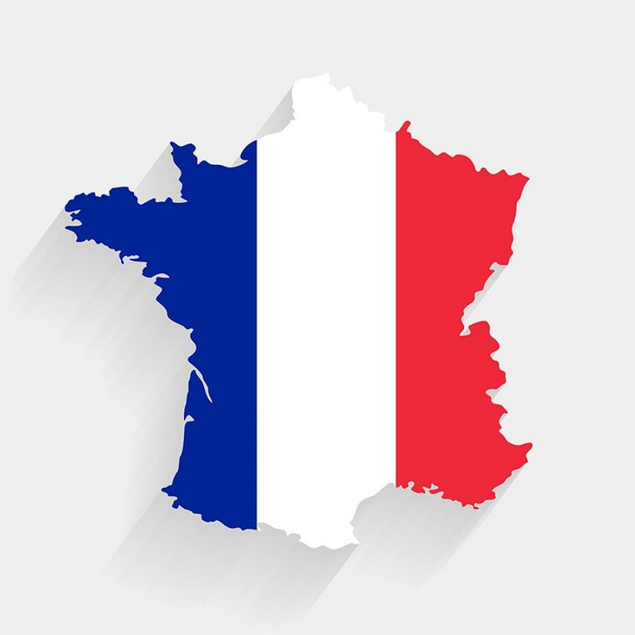 Mappa bandiera francese