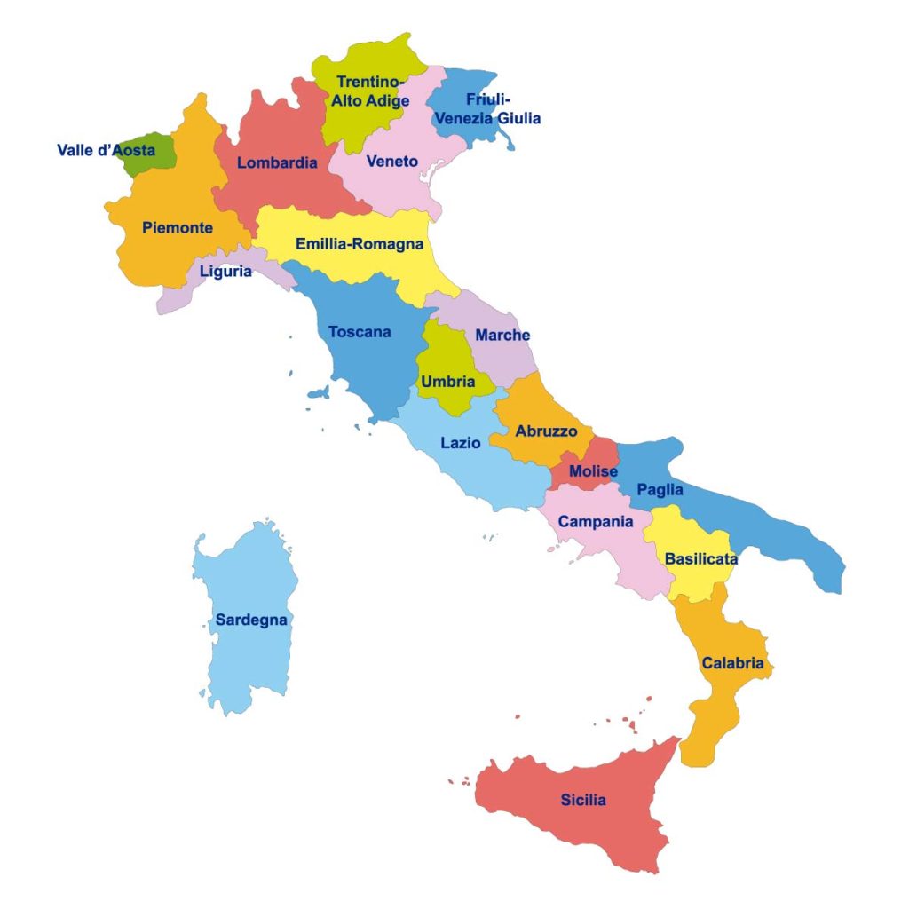 Mappa politica della Italia
